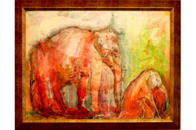 Подарете изкуство! - Картината "Два слона" на Дари Савова